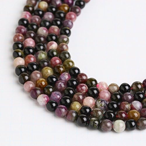 Multi Colored Tourmaline Round 5.5mm Beads Strand 1 Strand apprx 15.5" Multi Color Jewerly Making Gemstone #A0003901