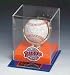 Single Baseball Display Case with Gold Glove, Team Colors and Embroidered MLB Team Logo