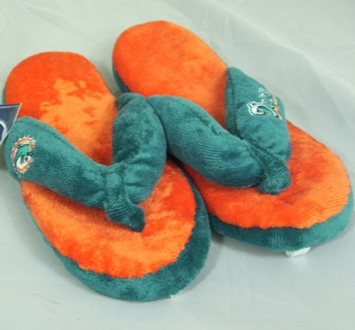 Miami Dolphins NFL Flip Flop Thong Slippers