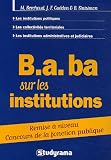 Revue Jeunes Editions  / B.a. ba sur les institutions