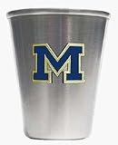 Michigan Wolverines (M) Stainless Steel Shot Glass (Set of 4)