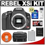 Canon EOS Digital Rebel XSi 12.2-Megapixel SLR Camera Body with 4GB SD Memory Card + LP-E5 Battery + Case + Bonus Accessory Kit