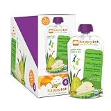 Happy Tot Organic Baby Food,Stage 4 Green Bean, Pear and Pea, 4.22-Ounce Pouches  (Pack of 16)
