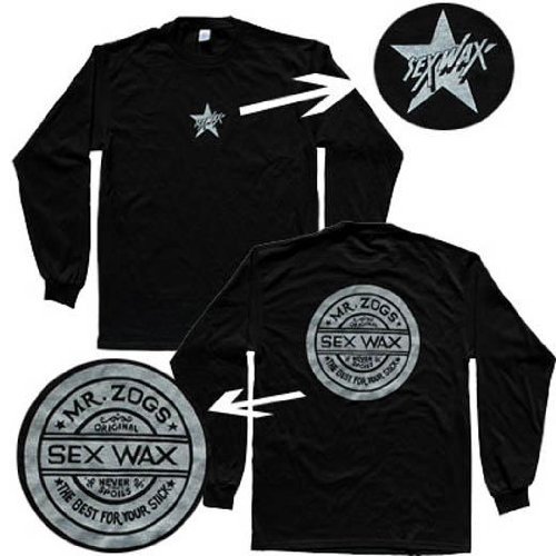 Sex Wax Men's Black Silverstar Long Sleeve Tee