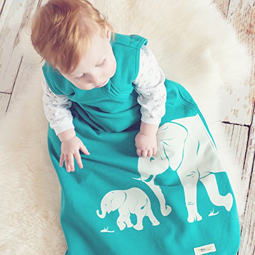 Wee Urban Baby Sleeping Bag Aqua Elephants 1836 months Apparel Accessories Clothing Toddler