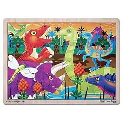 Prehistoric Sunset Dinosaurs 24 pc Wooden Jigsaw Puzzle by Melissa & Doug