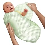 Kiddopotamus SwaddleMe 100% Cotton Flannel Small, Sage Gingham