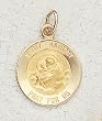 14 kt Gold Religious Medal - St. Anthony - In a Premium Black Box