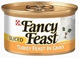 Fancy Feast Gourmet Cat Food Sliced Turkey Feast in Gravy, 3-Ounce Cans (Pack of 48)