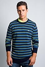 L/S Crewneck Sweater W/Fluorescent Stripe