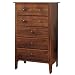 Kitchen & Housewares : Country Lane Amber Butternut 5-Drawer Chest