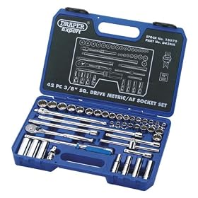 Draper Expert 18970 42-Piece Metric/AF Chrome Vanadium Socket Set