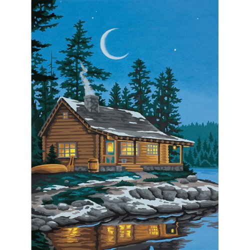 Dimensions Malen nach Zahlen Lakeside Cabin