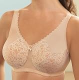 Glamorise Wonderwire Satin and Lace Underwire Bra Style 1045