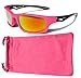 VertX Polarized Neon Sunglasses Sport Wrap Cycling Running Outdoor & Microfiber Pouch