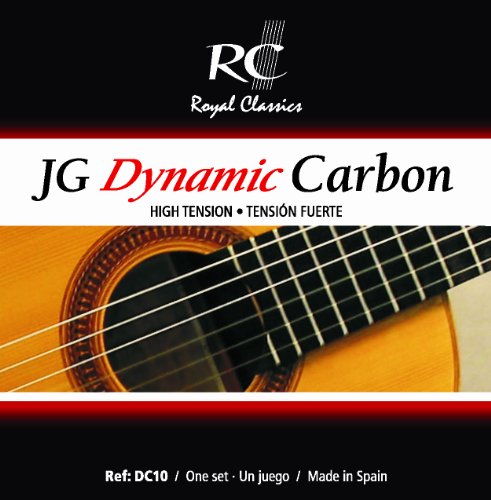 Royal Classics DC10 JG Dynamic Carbon Nylon Guitar Strings, High-Tension