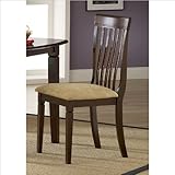 Hillsdale Verona Slat Dining Chair, Set of 2, Cappuccino