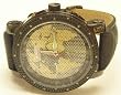 JoJIno Large IP Plated World Map Diamond Watch