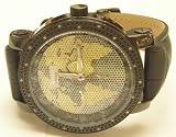 JoJIno Large IP Plated World Map Diamond Watch