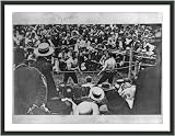Historic Print (L): The John L. Sullivan-Jake Kilrain boxing match at Richburg, Miss.