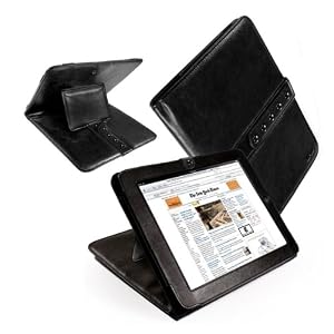 Tuff-Luv multi-view Napaleder leder tasche Hülle für Apple iPad & 3G - schwarz