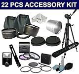 22 Pcs Kit for CANON A650 IS A650IS, Includes: 58MM 2.0X High Definition Te ....