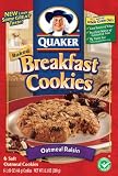 Quaker Breakfast Cookies Oatmeal Raisin, 6-Count Boxes (Pack of 6)