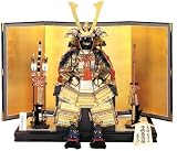 ★秀光オリジナル限定品★五月人形・着られる鎧平台飾りセット しっかりとした仕立ての3歳で着られる華麗な胴丸鎧と金沢金箔屏風で厳かにセットの画像