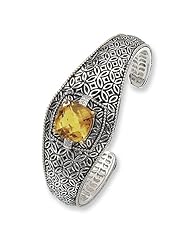 Sterling Silver and Citrine Cuff Bracelet