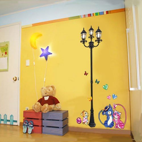 Wall Deco Sticker LAMP & CAT 240-CP063