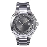 Men's Plated Round Face Watch - Black