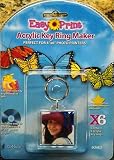 Easy Print Acrylic Photo Key Ring Maker W/ 6 Key Rings & Software