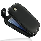 Pdair Black Soft Leather Flip Carry Case Cover for HP Pre 3 + belt clip