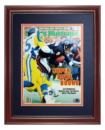 Jim McMahon Autographed Chicago Bears (1/20/86) Deluxe Framed Sports Illustrated Magazine - Autographed NFL Magazines