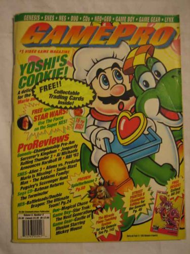 GamePro V.5 #6 June 1993 Yoshi's Cookie Star Wars Sorcerer's Kingdom Magical