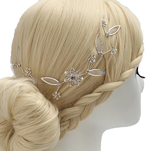 Femicuty Shiny and Fashion Diamond Wedding Bridal Hair Pieces Hair Vine (P7015)