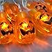 Xcellent Global Battery Powered 3D Jack-O-Lantern Pumpkin 20 LED String Lights Halloween Decoration Lights, Warm white 7.2ft/2.2meters M-LD067