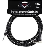 Fender Accessories 099-0820-036 Performance Series 10 Feet Right Angle Instrument Cable - Black Tweed