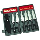 Maxam 8pc Stainless Steel Hunting / Game Knife Set