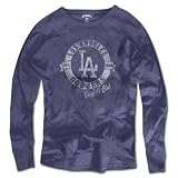 MLB Men's L.A. Dodgers Long Sleeve Scrum T-Shirt (Blue, Small)