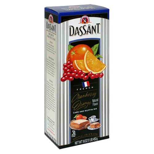 Dassant French Cranberry Orange Cake Muffin Mix, 16-Ounce Boxes (Pack of 6) by Dassant