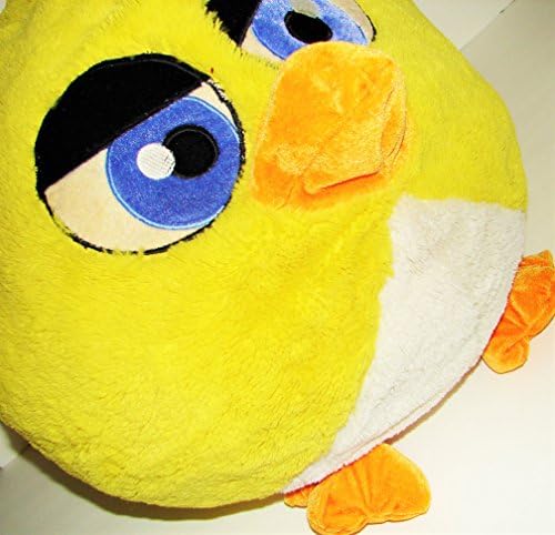 BIG YELLOW ANGRY BIRDS Puff PILLOW Large Plush Stuffed Animal Toy 21" HUGE