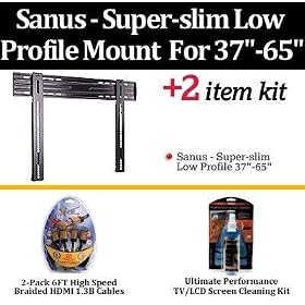 Sanus LL11-B1 Super-slim Low Profile Mount For Samsung LED TV'S Extends Only A Half An Inch From The Wall 0.55 Inches For Samsung UN46B6000 UN46B7000 UN46B8000 UN55B6000 UN55B7000 UN55B8000 + Free Screen Cleaner + Free 2-Pack 6FT High Def HDMI Cables