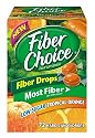 Fiber Choice Fiber Supplement, Low-Sugar Tropical Orange Hard Candy Drops, 72-Count Bottles (Pack of 2)