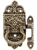 Solid Brass Left Handed Ice Box Latch With Antique-By-Hand Finish.