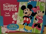 Disney Summer Time Fun Towel Serviette Oversized Colorful Family Towel Featuring Mickey & Minnie Mouse - Perfect for Picnics!