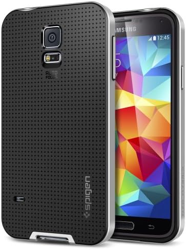 Galaxy S5 Case, Spigen Neo Hybrid Case for Galaxy S5 - Satin Silver (SGP10771)