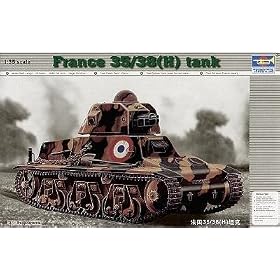 Trumpeter 1/35 French 38/39(H) Tank with 37mm SA18 L/21 Gun - 351