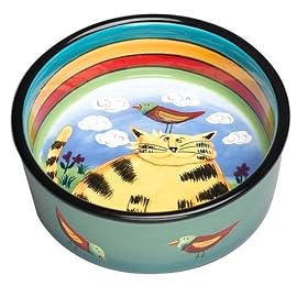Henriksen Imports Mary Naylor Cat and a Bird Cat Dish