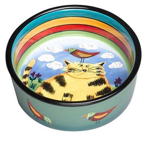 Henriksen Imports Mary Naylor Cat and a Bird Cat Dish
